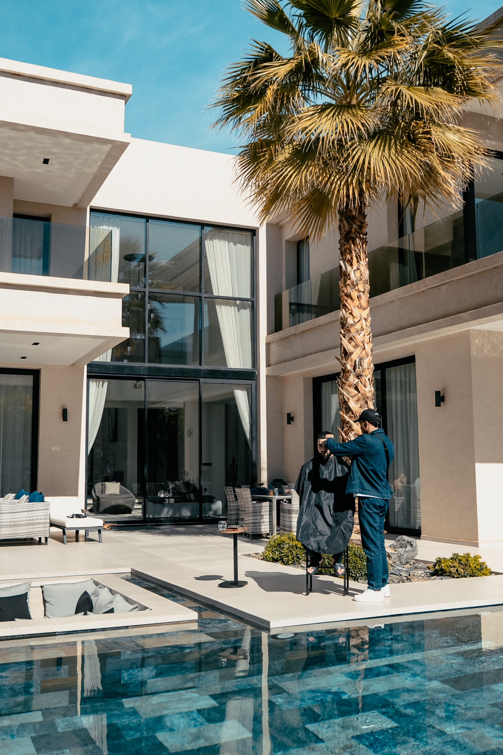 De villa in Marrakech waar de house call plaatsvond